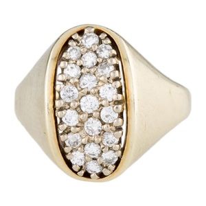 14k yellow gold Diamond cocktail ring